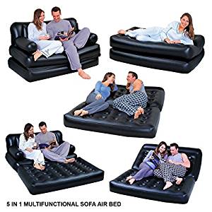 5 In 1 Inflatable Multi function Double Air Couch + Electric Pump