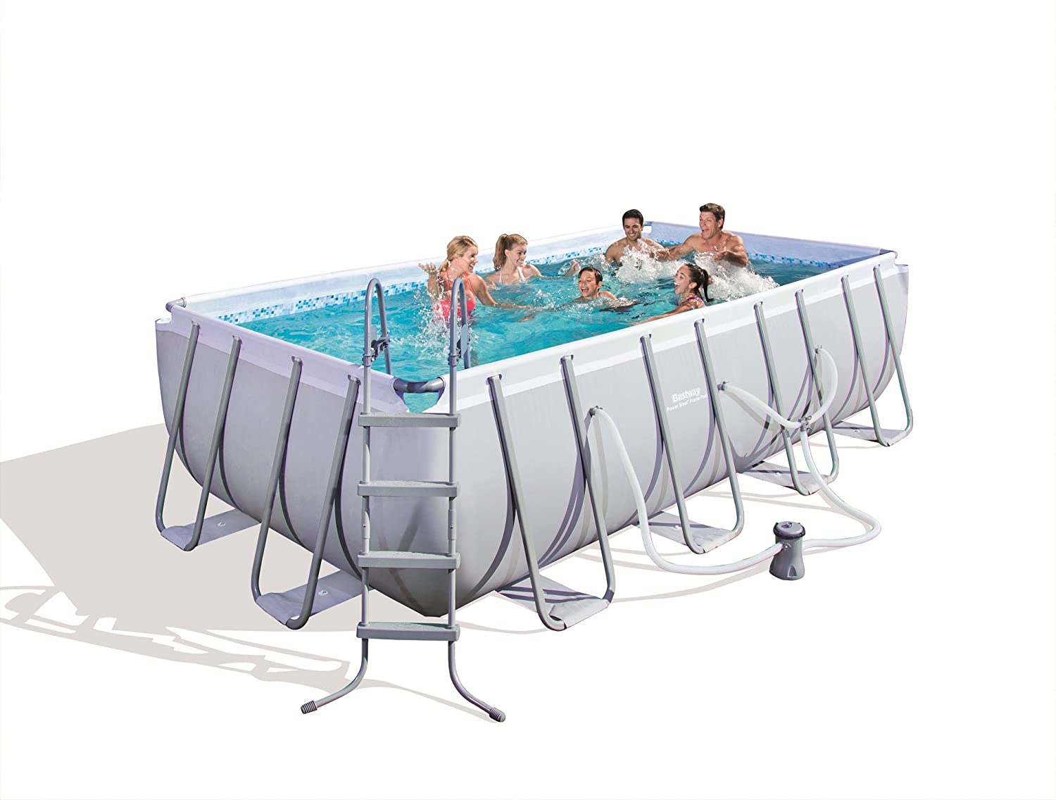POWER STEEL 16′ x 48′ RECTANGULAR ABOVE GROUND POOL SET