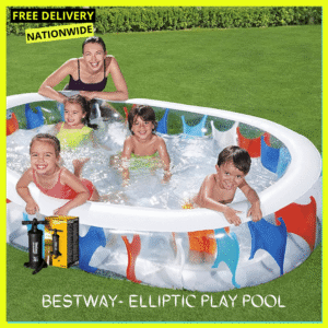 BESTWAY- ELLIPTIC PLAY POOL + Manual Pump