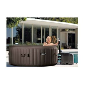 PURESPA 4-PERSON INFLATABLE BUBBLE JET SPA PORTABLE HEATED HOT TUB